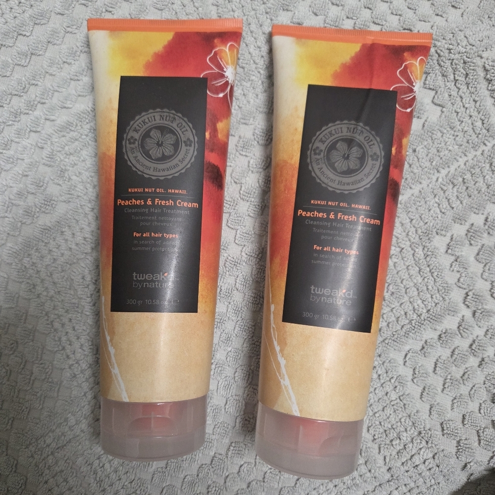 Peaches & Fresh Cream Hair Cleanser Treatment Bundle Tweak'd By Nature